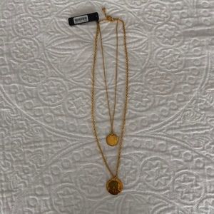 JCrew Layered Gold Pendant Necklace